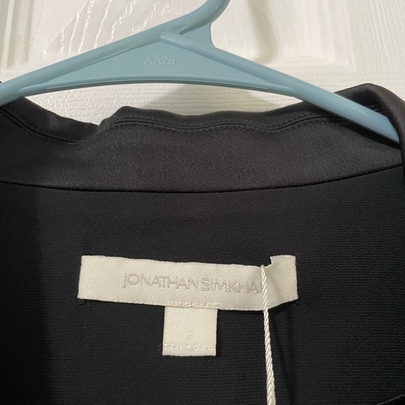 Jonathan Simkhai Women’s NWT Black Eye Closure Ruched Crepe Blazer Size 2 - Picture 10 of 13